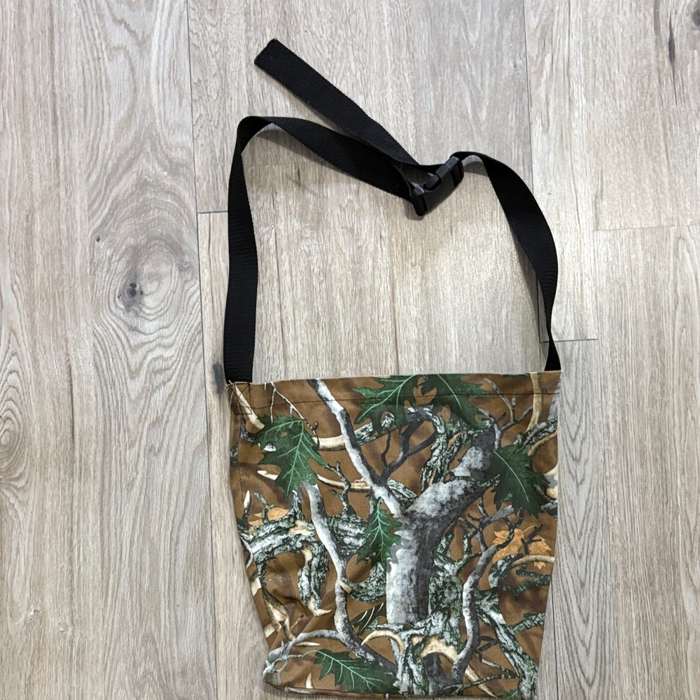 Camouflage Crossbody Bag with Black Strap